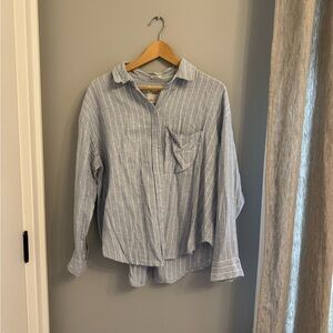 Abercrombie Oversized Linen-Blend Shirt